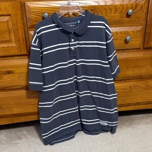 Wrangler Blue with White Stripes Polo Shirt